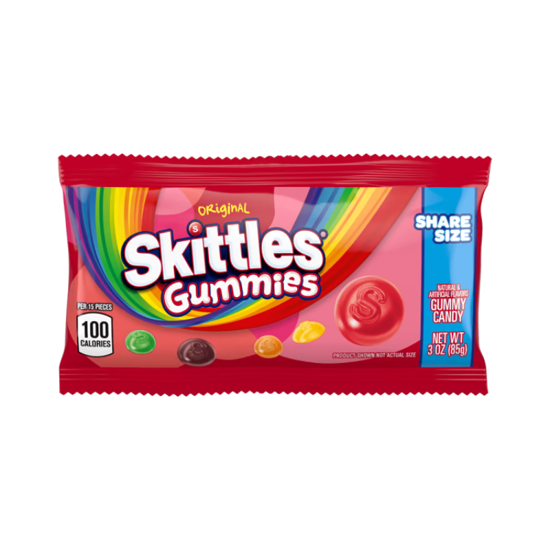 Skittles Gummies Original Gummy Candy, Share Size, 3 oz., 15 pk.
