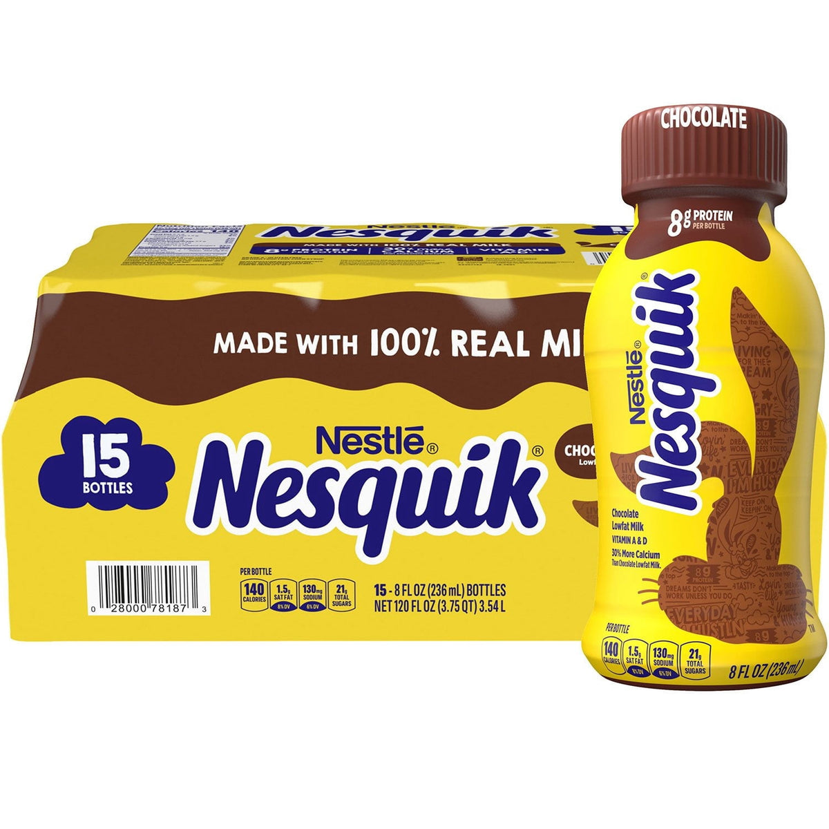 Nesquik Chocolate Milk Beverage, 8 fl. oz., 15 pk.