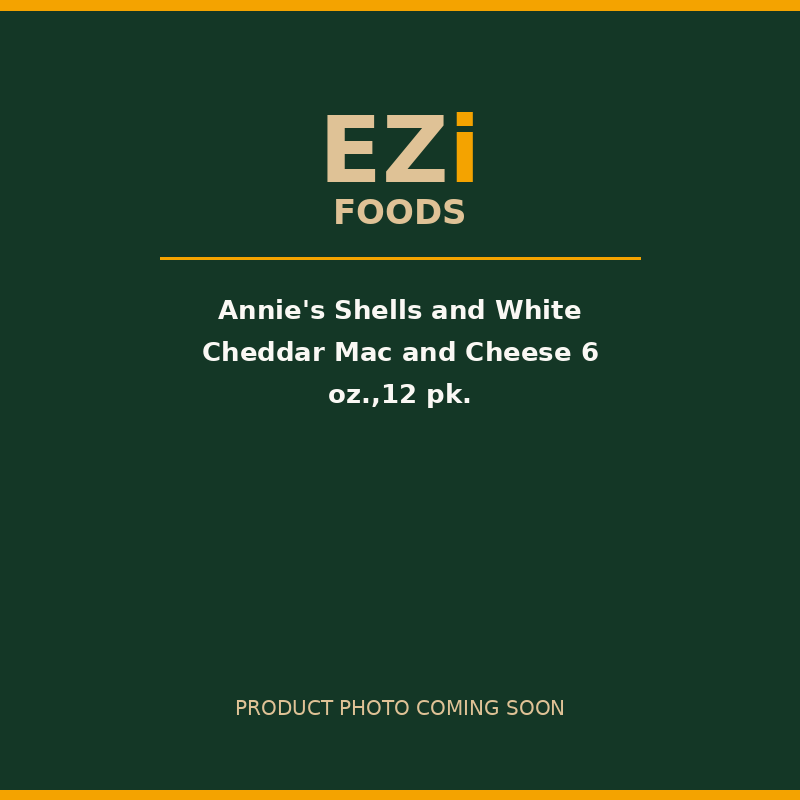 Annie's Shells and White Cheddar Mac and Cheese 6 oz.,12 pk.
