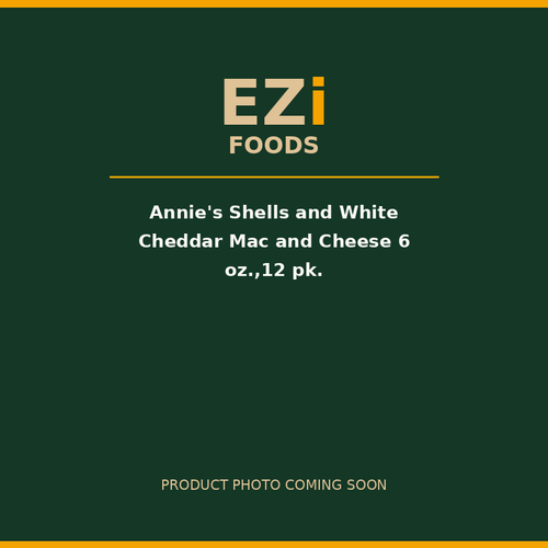 Annie's Shells and White Cheddar Mac and Cheese 6 oz.,12 pk.