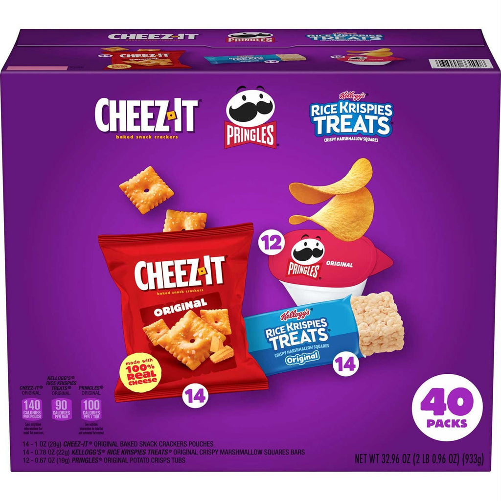 Classic Snack Mix Cheez-It Pringles RKT Variety Pack, 40 ct.