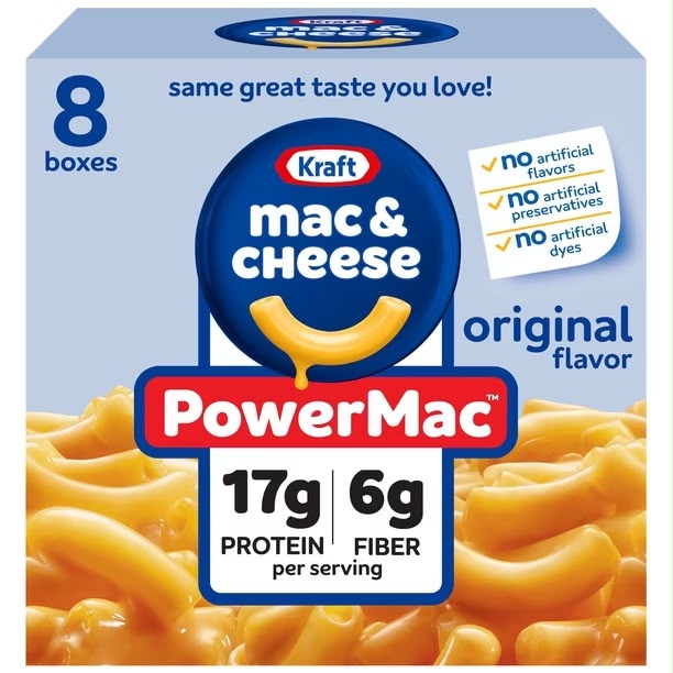 Kraft Power Mac Macaroni and Cheese Dinner, 7.25 oz., 8 pk.