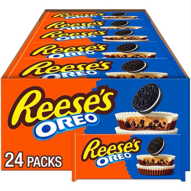 Reese's Oreo Milk Chocolate and White Creme Peanut Butter Cups, 24 pk.