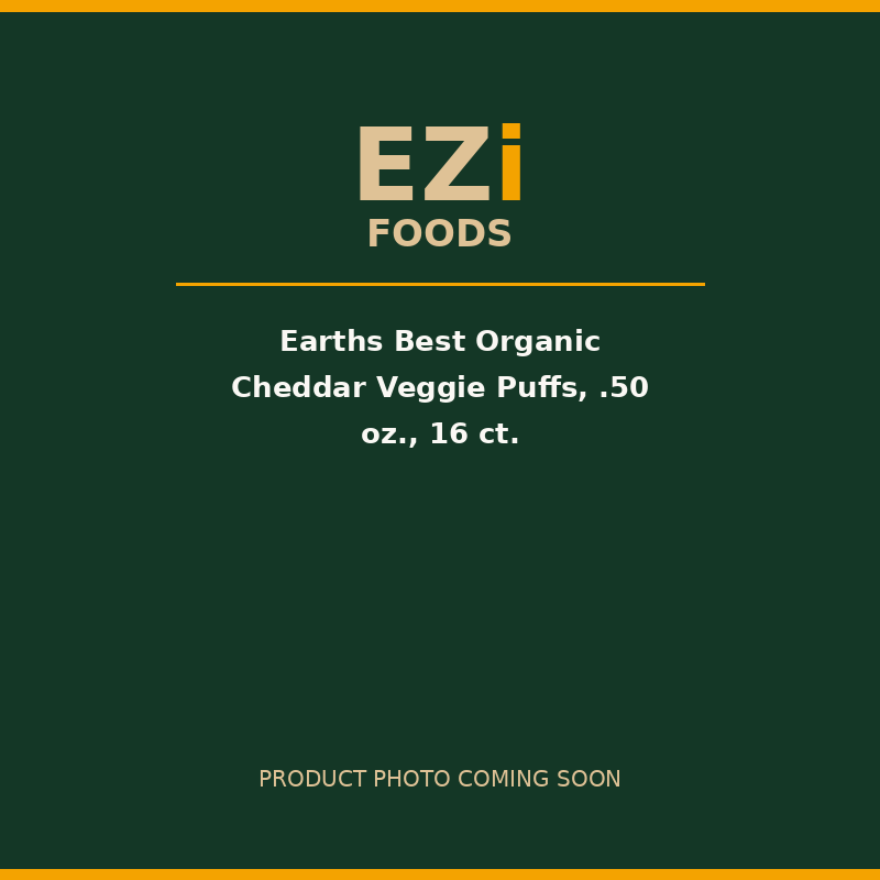 Earths Best Organic Cheddar Veggie Puffs, .50 oz., 16 ct.