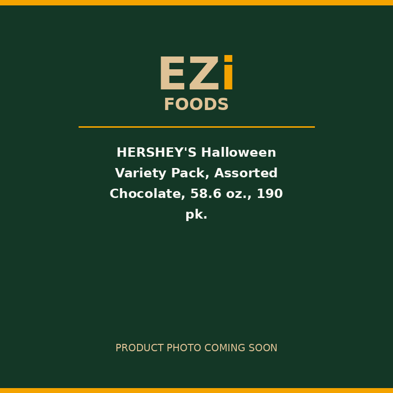 HERSHEY'S Halloween Variety Pack, Assorted Chocolate, 58.6 oz., 190 pk.