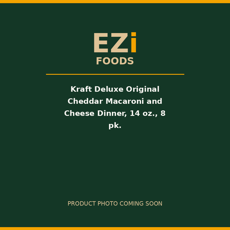Kraft Deluxe Original Cheddar Macaroni and Cheese Dinner, 14 oz., 8 pk.