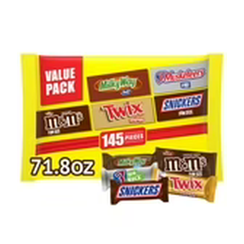 Mars Milk Chocolate Variety Pack Candy, 145 pcs.