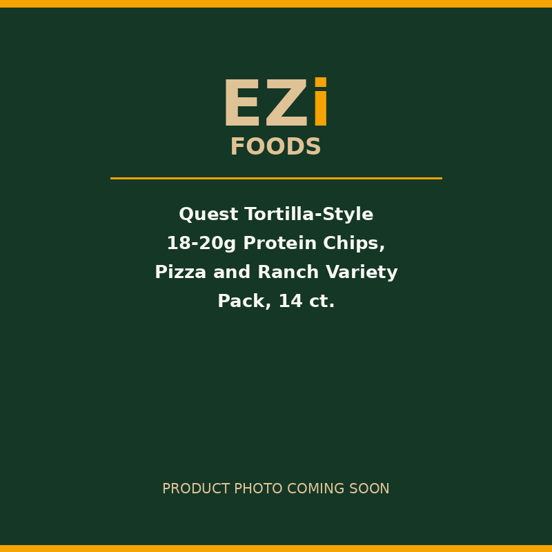 Quest Tortilla-Style 18-20g Protein Chips, Pizza and Ranch Variety Pack, 14 ct.