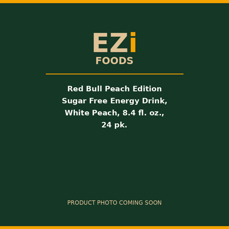 Red Bull Peach Edition Sugar Free Energy Drink, White Peach, 8.4 fl. oz., 24 pk.