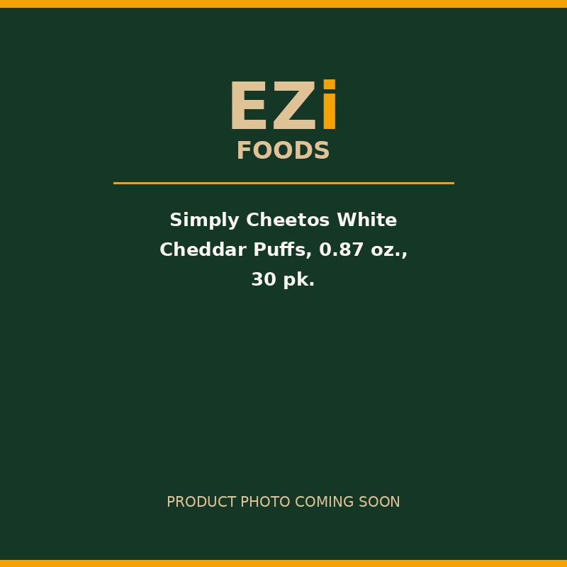 Simply Cheetos White Cheddar Puffs, 0.87 oz., 30 pk.