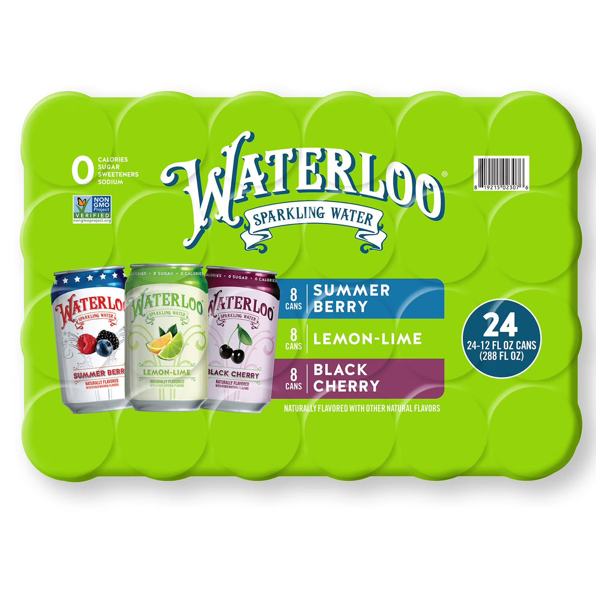 Waterloo Sparkling Water Variety Pack, 12 fl. oz., 24 pk.